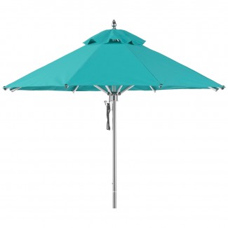 7-5 Foot Aluminum Market Umbrella With Aluminum Pole - Pulley Lift